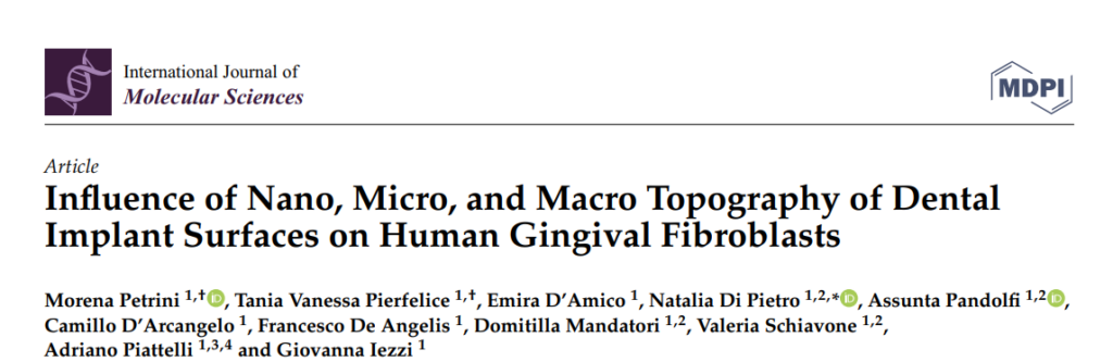Influence of Nano, Micro, and Macro Topography of DentalImplant Surfaces on Human Gingival Fibroblasts