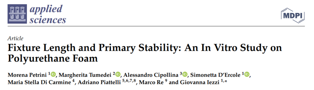 Fixture Length and Primary Stability: An In Vitro Study onPolyurethane Foam